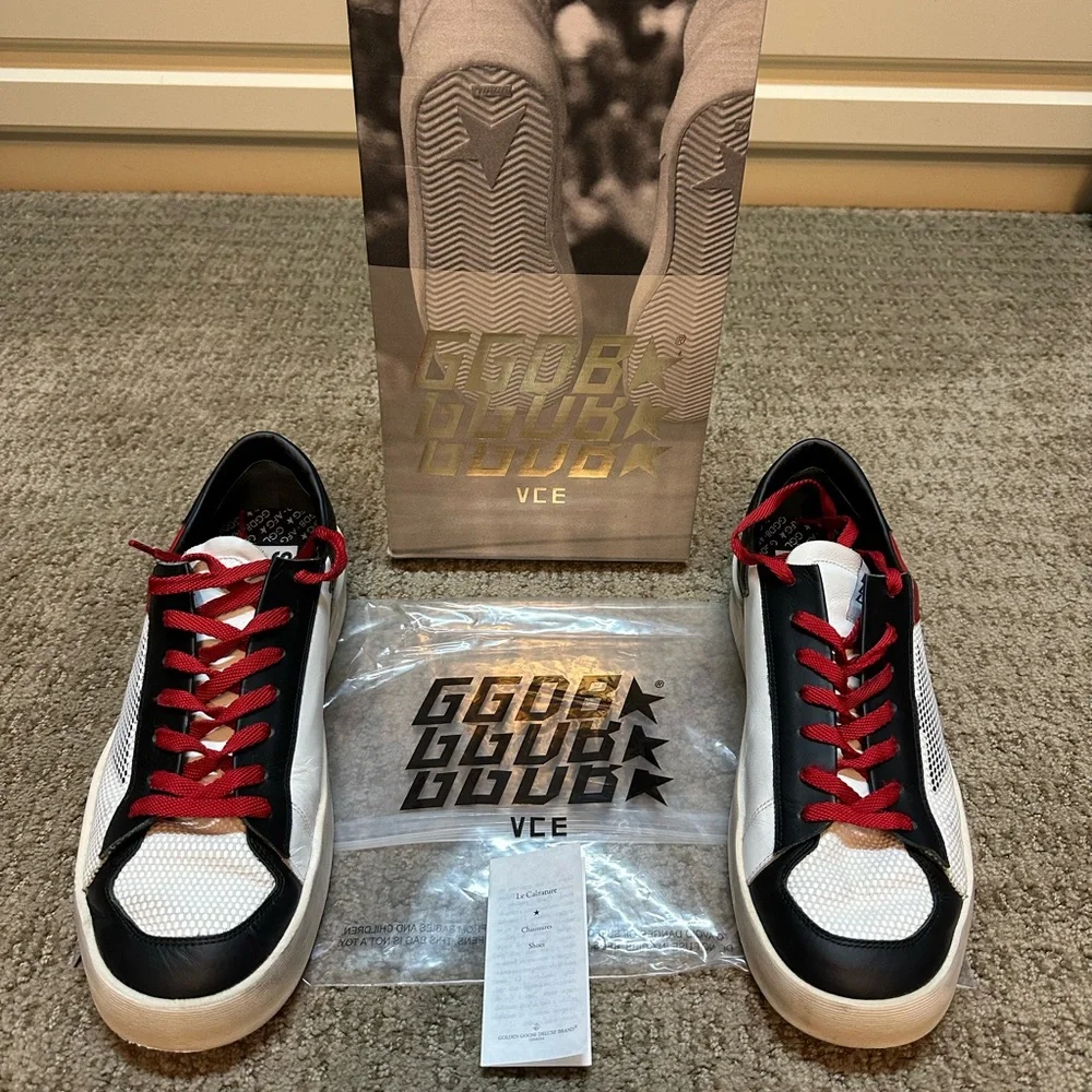 Golden Goose Stardan - Size 44 - excellent condition Black, Red & White Sneakers - Picture 1 of 11